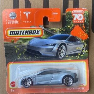 Match Tesla Roadster Toy Car - Silver